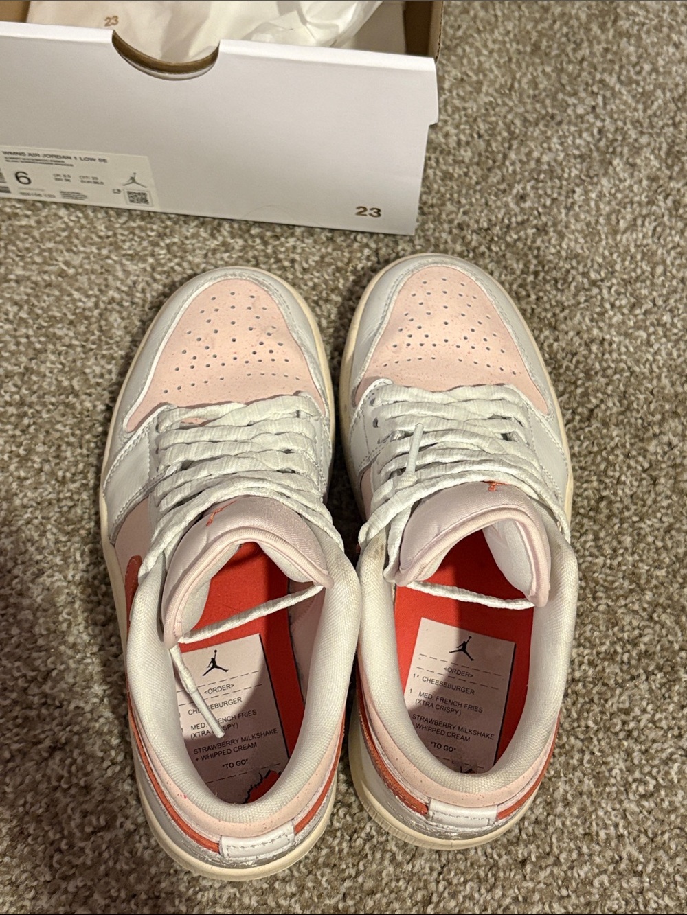 “Strawberry Milkshake” Air Jordan 1 Low SE - Picture 2 of 5